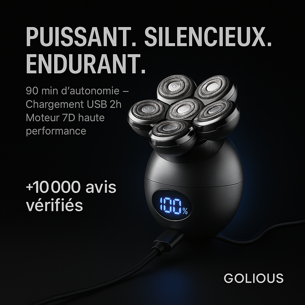 GOLIOUS ONE™ Rasoir électrique7D étanche